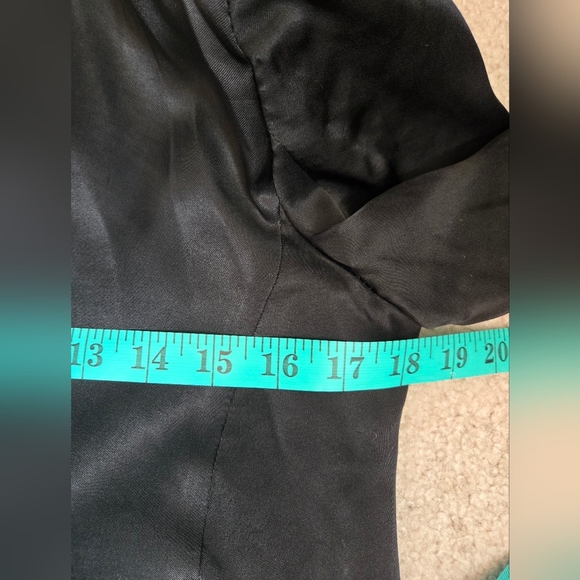 ZARA Black Satin Side Tied Blazer. Size Medium - Picture 14 of 14